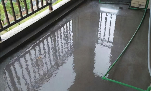 阳台装修装洗衣池