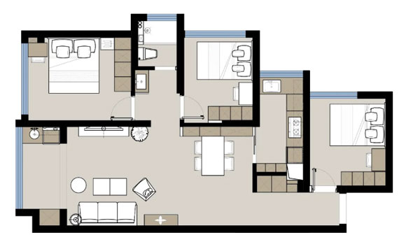 简约风格三房装修设计